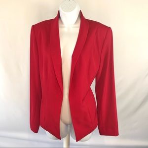 Calvin Klein Open Front Blazer Red